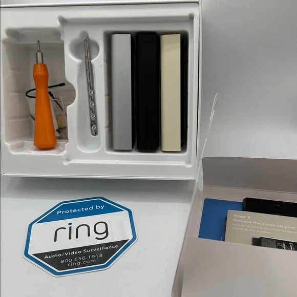 Ring Doorbell Pro star driver, drill bit, 3 faceplates, sticker, install guide - Picture 2 of 2